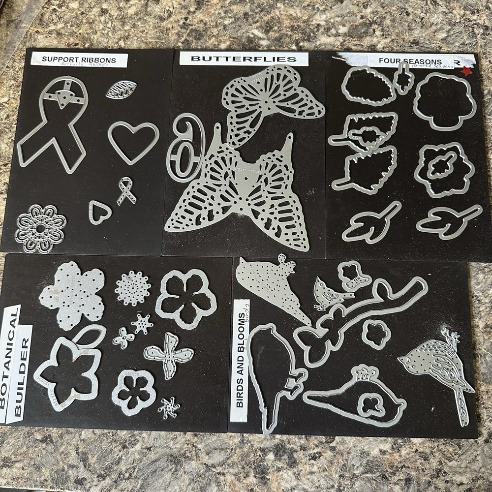 Stampin Up Happy Botanical Butterflies Birds Four Seasons Framelit Dies Metal